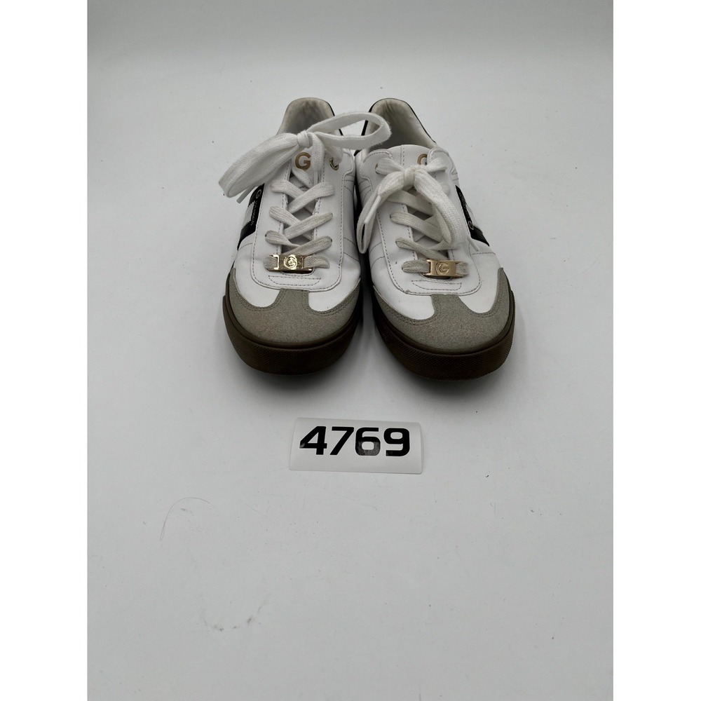 G by GUESS OLIMPIA Athletic Sneakers Shoes Womens 8.5 White Gray Low Top Lace Up